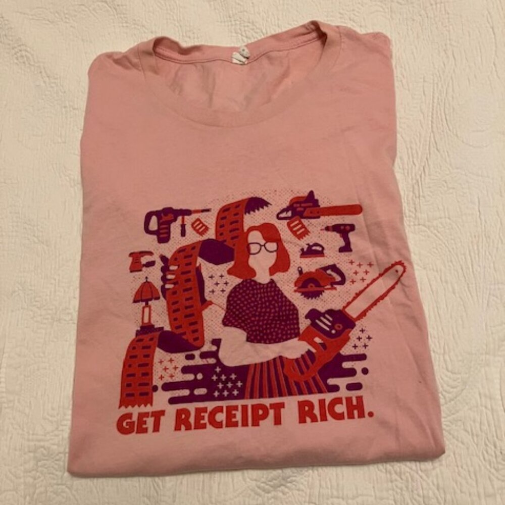 Peachy Pink Graphics Tee Shirt